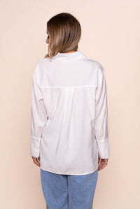 Nixie Long Sleeve Top in White