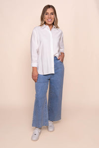 Nixie Long Sleeve Top in White