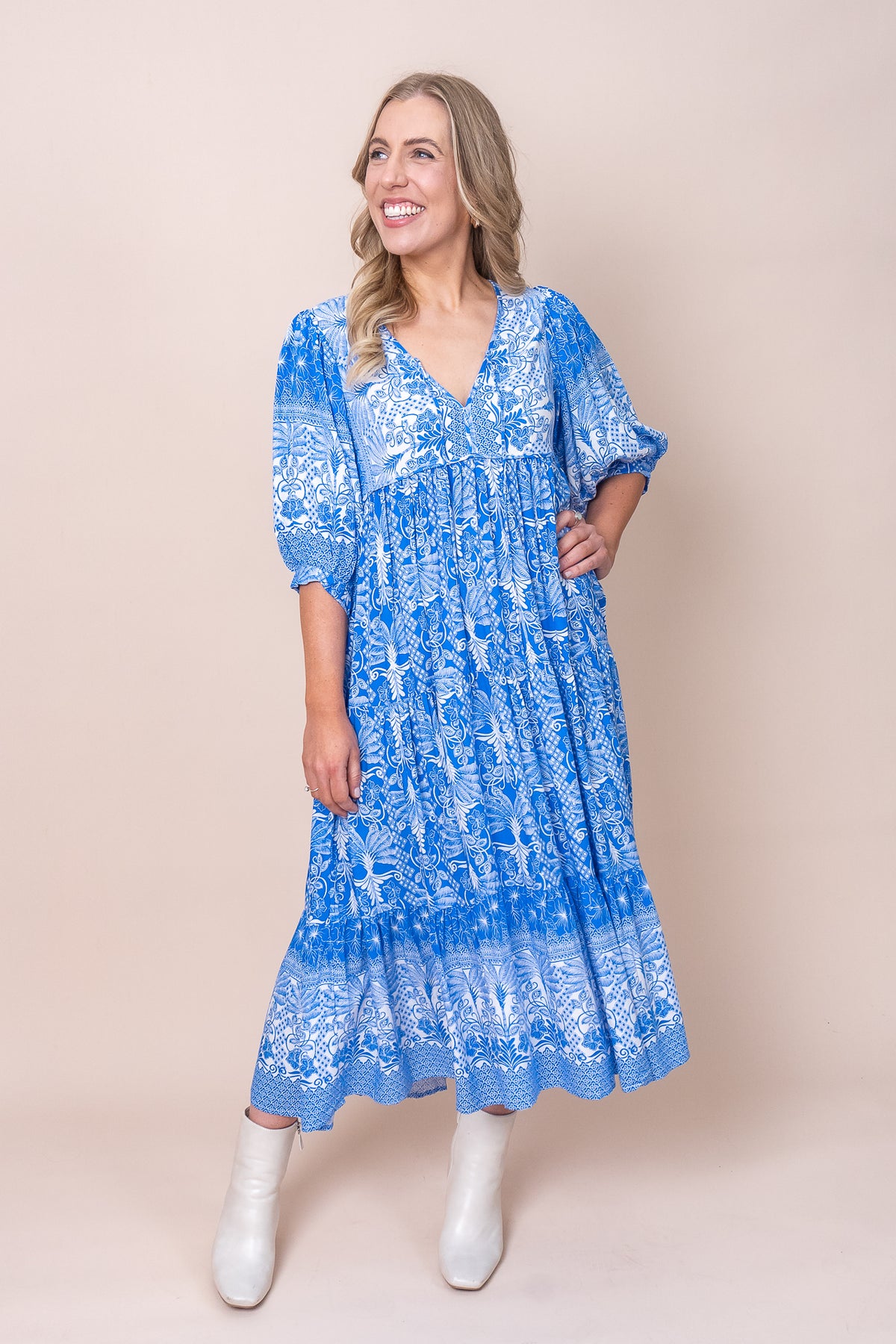 Lucianna Dress in Blue