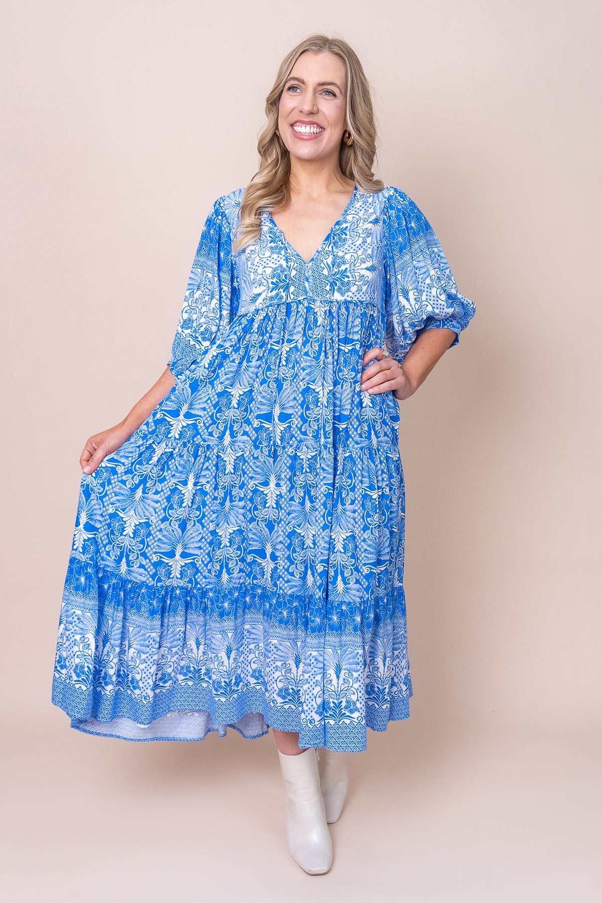 Lucianna Dress in Blue