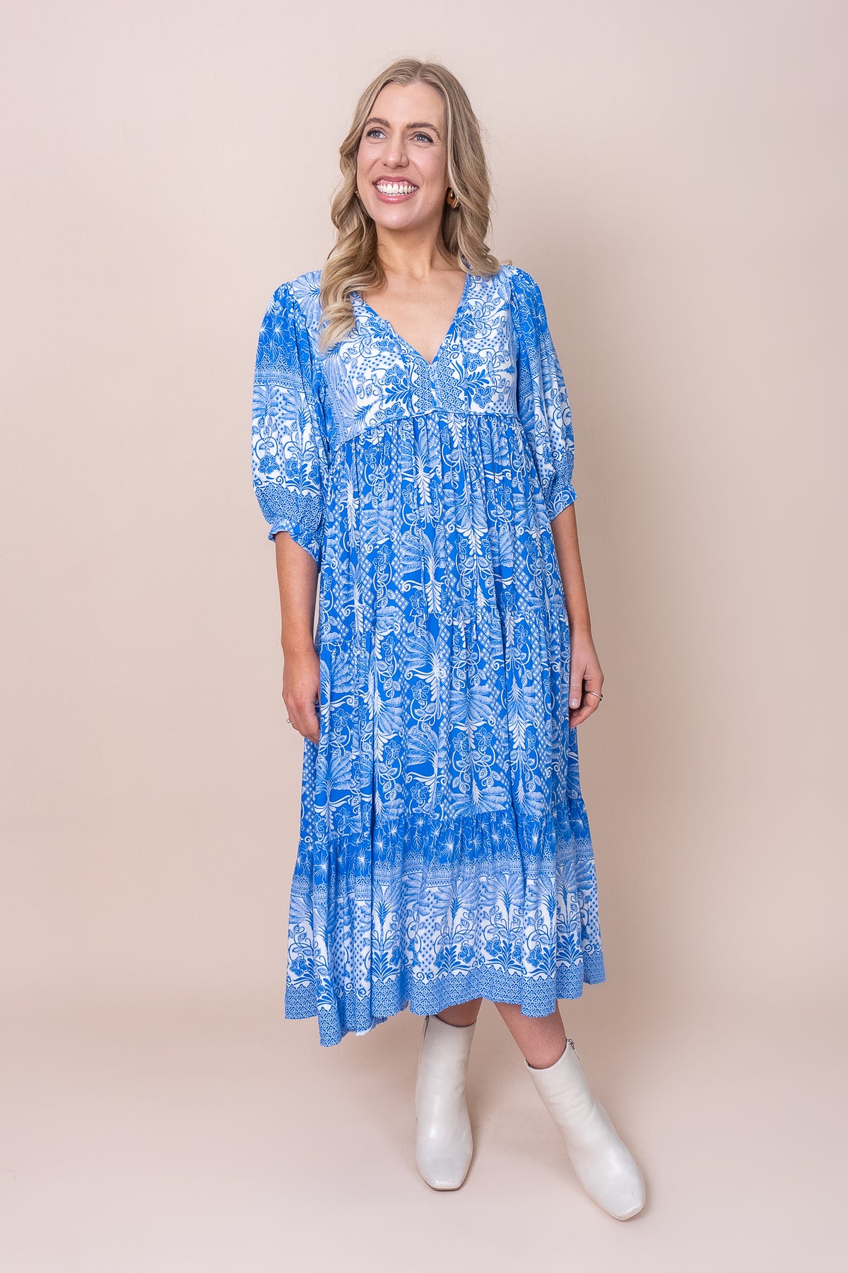 Lucianna Dress in Blue