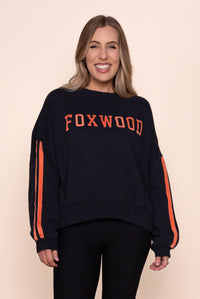 Elevated Sunday Crew in Navy/Orange - Foxwood