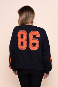 Elevated Sunday Crew in Navy/Orange - Foxwood