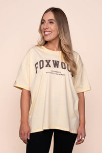 Interval Tee in Butter Cream/Choc - Foxwood