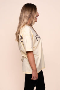 Interval Tee in Butter Cream/Choc - Foxwood