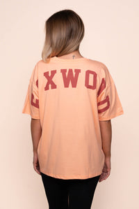 Interval Tee in Neon Peach/Rust - Foxwood