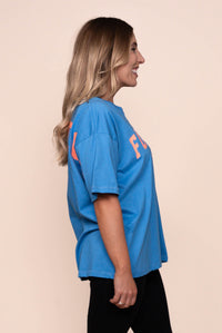 Interval Tee in Bright Blue/Orange - Foxwood