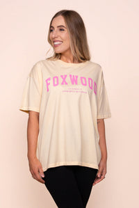 Interval Tee in Pale Lemon/Pink - Foxwood
