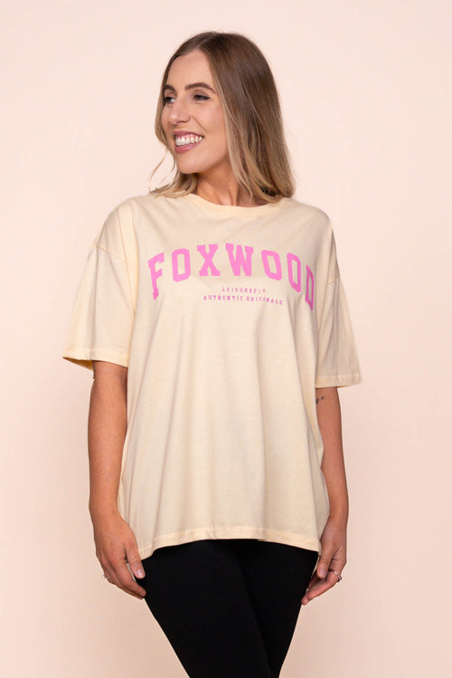 Interval Tee in Pale Lemon/Pink - Foxwood