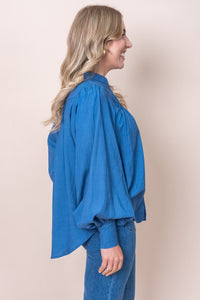 Lesolde Top in Steel Blue