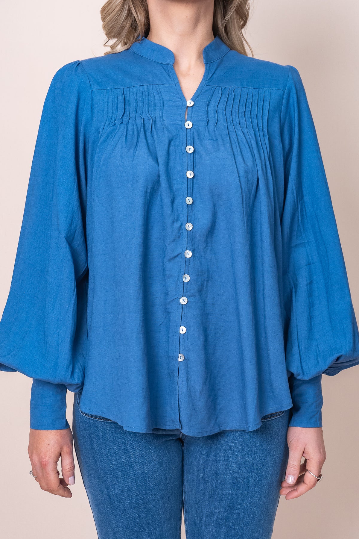 Lesolde Top in Steel Blue