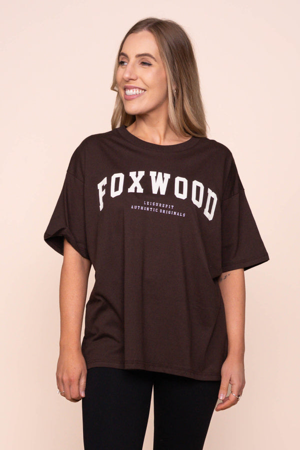 Interval Tee in Coffee Bean/Vintage White - Foxwood