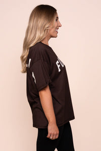 Interval Tee in Coffee Bean/Vintage White - Foxwood