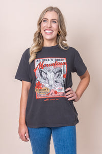 Rocky Mountain Standard Tee in Washed Black - All About Eve