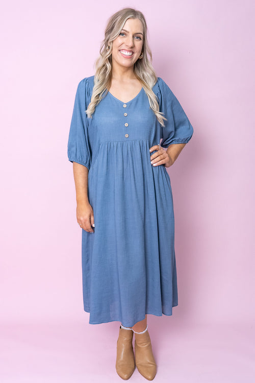 Emery Midi Dress in Slate