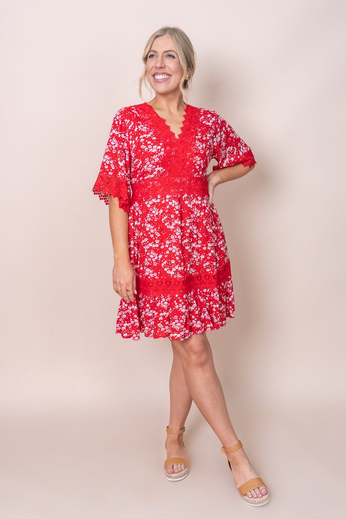 Everly Dress in Red