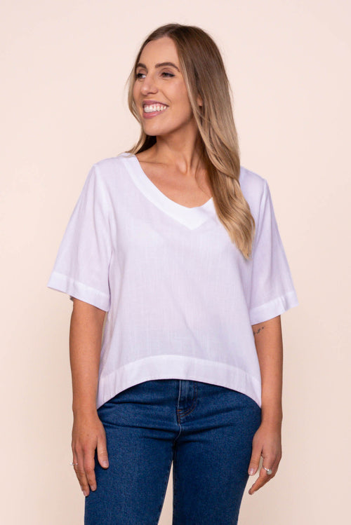 Harper S/S Top in White