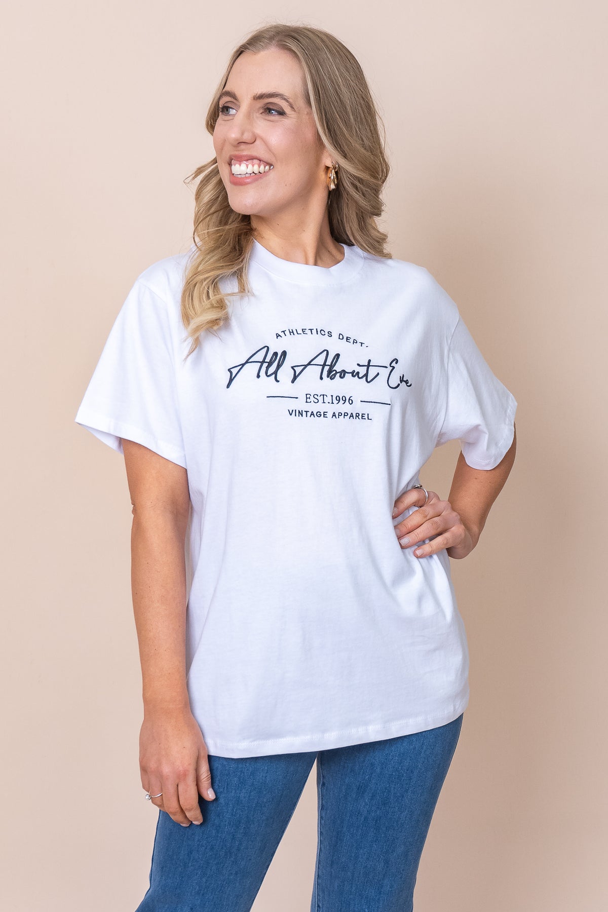 Classic Tee in White - All About Eve