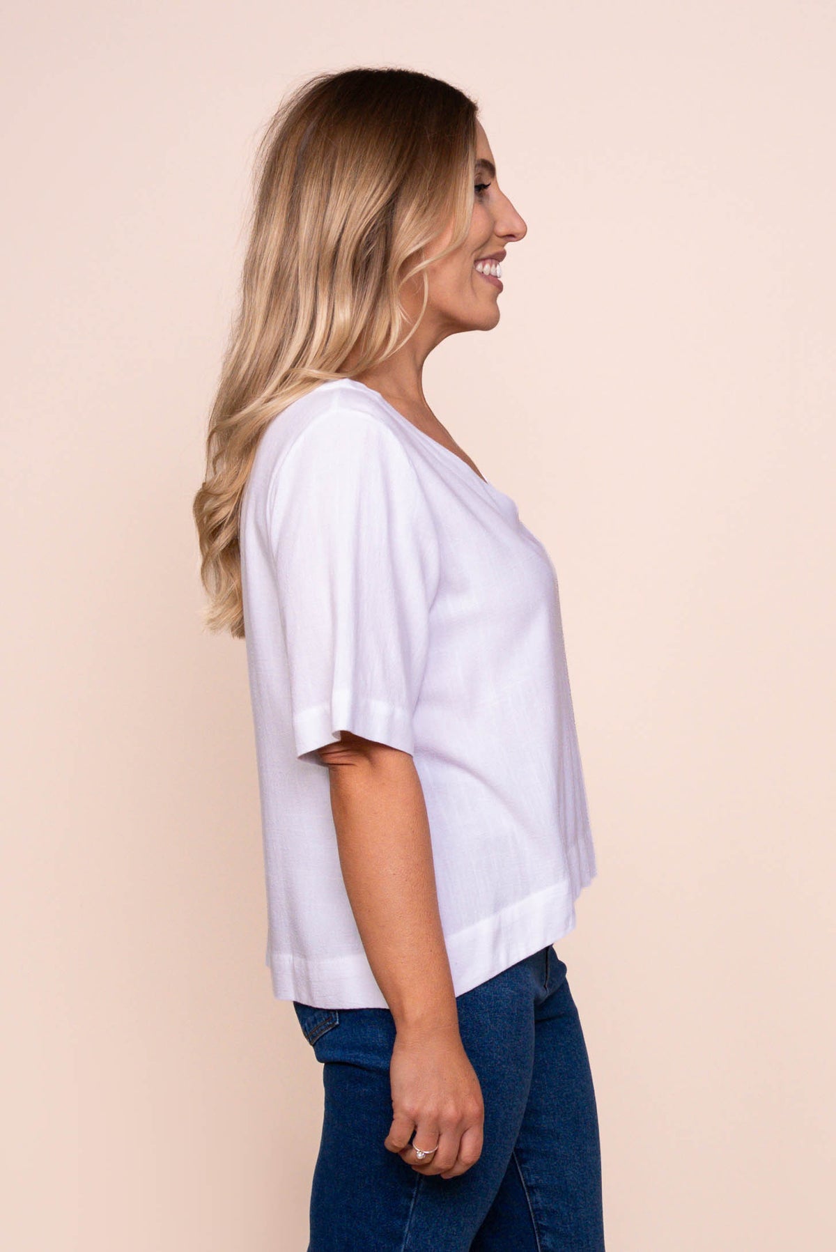 Harper S/S Top in White