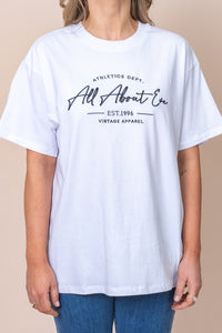 Classic Tee in White - All About Eve