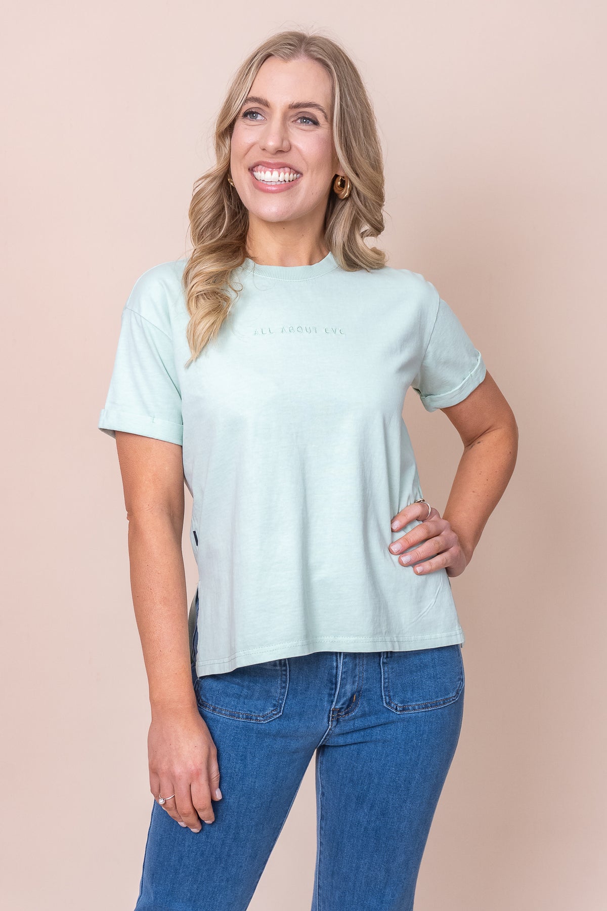 AAE Washed Tee in Surf - All About Eve