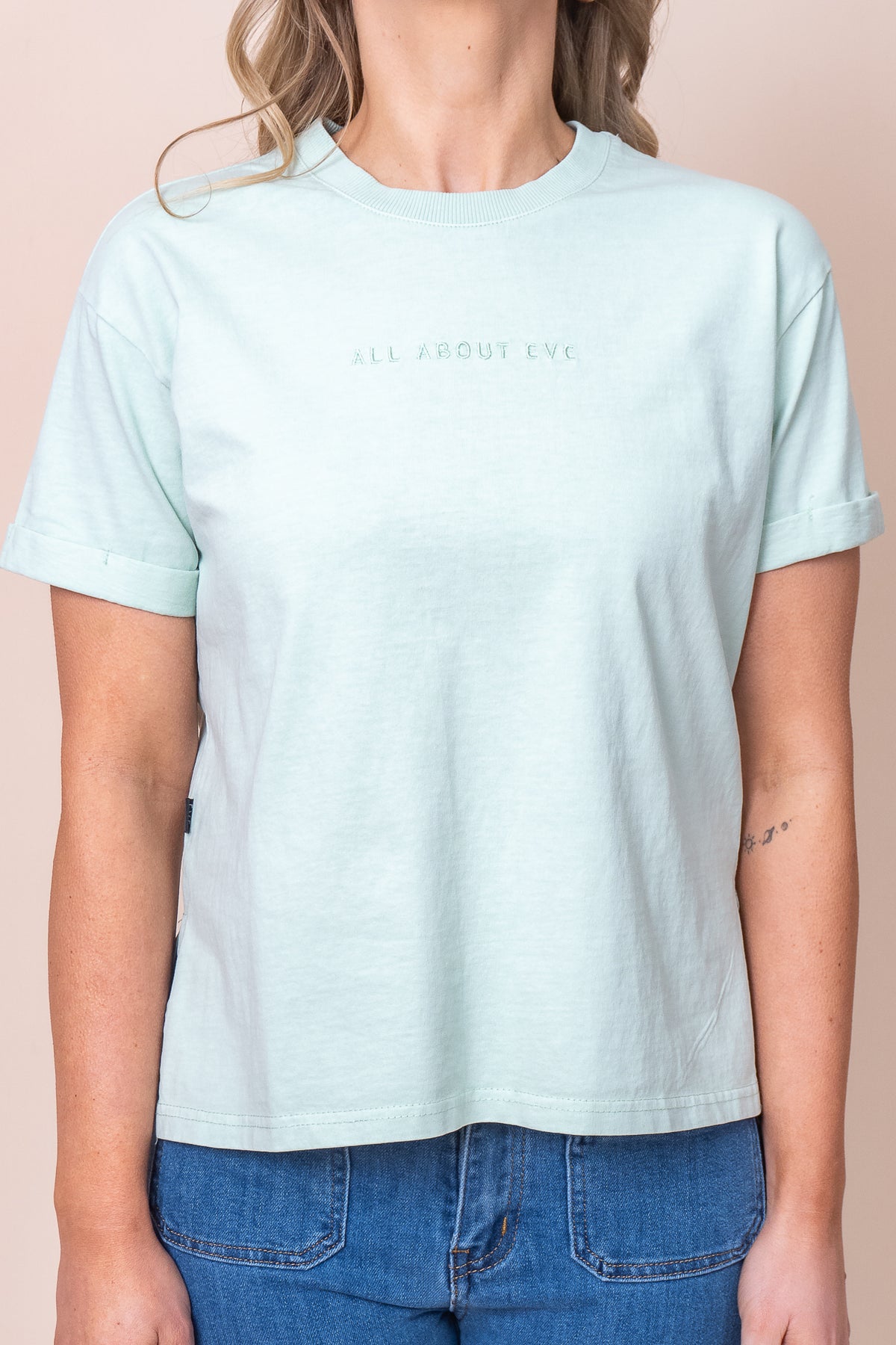 AAE Washed Tee in Surf - All About Eve