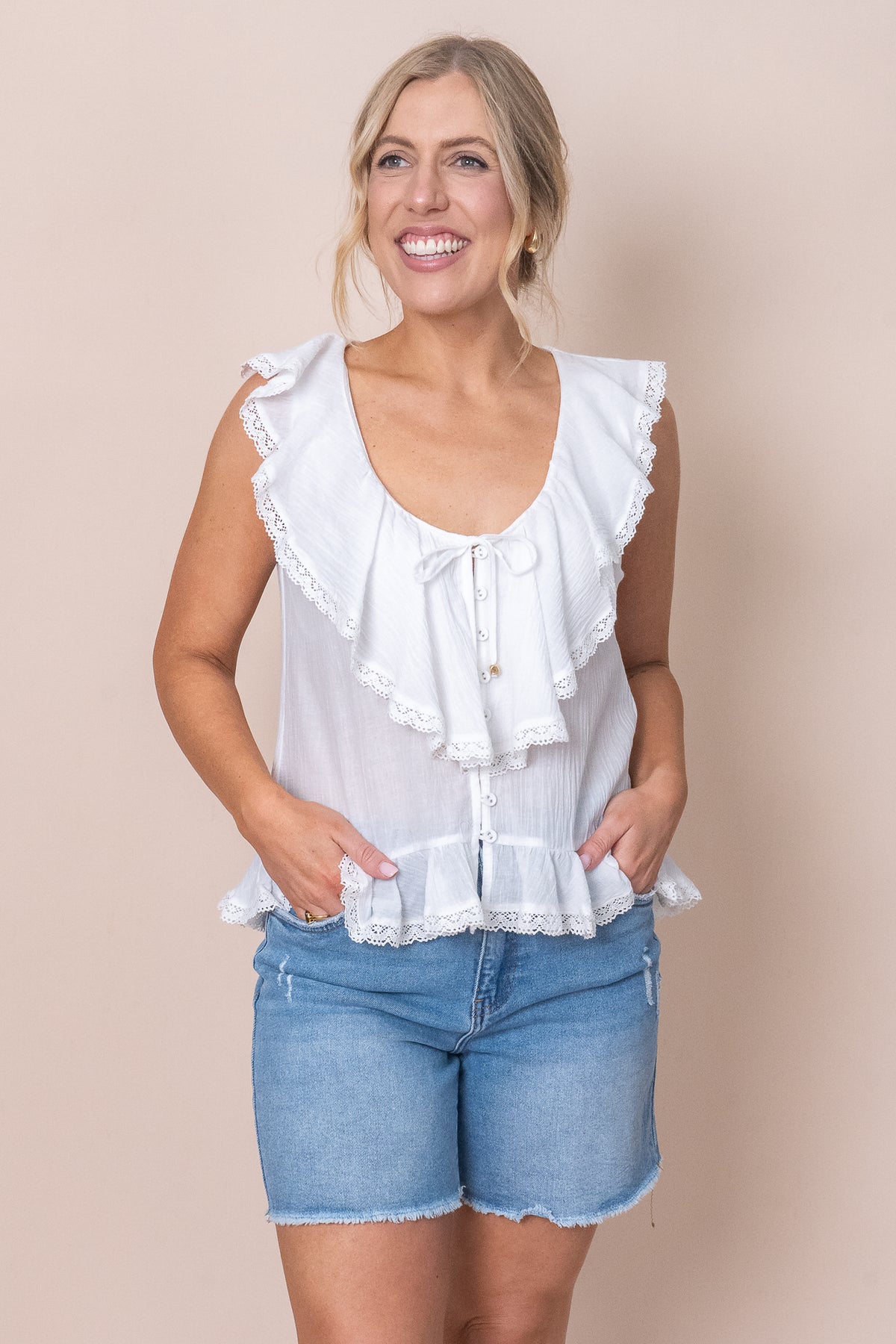 Edna Top in White