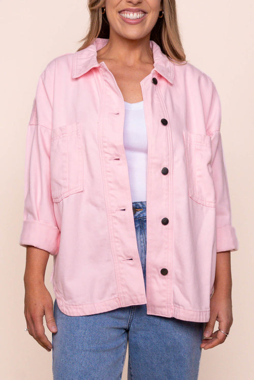 Dale Shacket in Pink - All About Eve