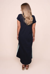 Recovery Dress in Navy and Mint - Foxwood
