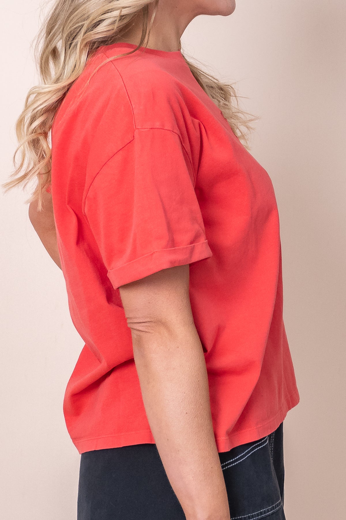 Huntleigh Oversized Tee in Cayenne - Foxwood