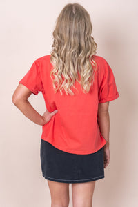 Huntleigh Oversized Tee in Cayenne - Foxwood