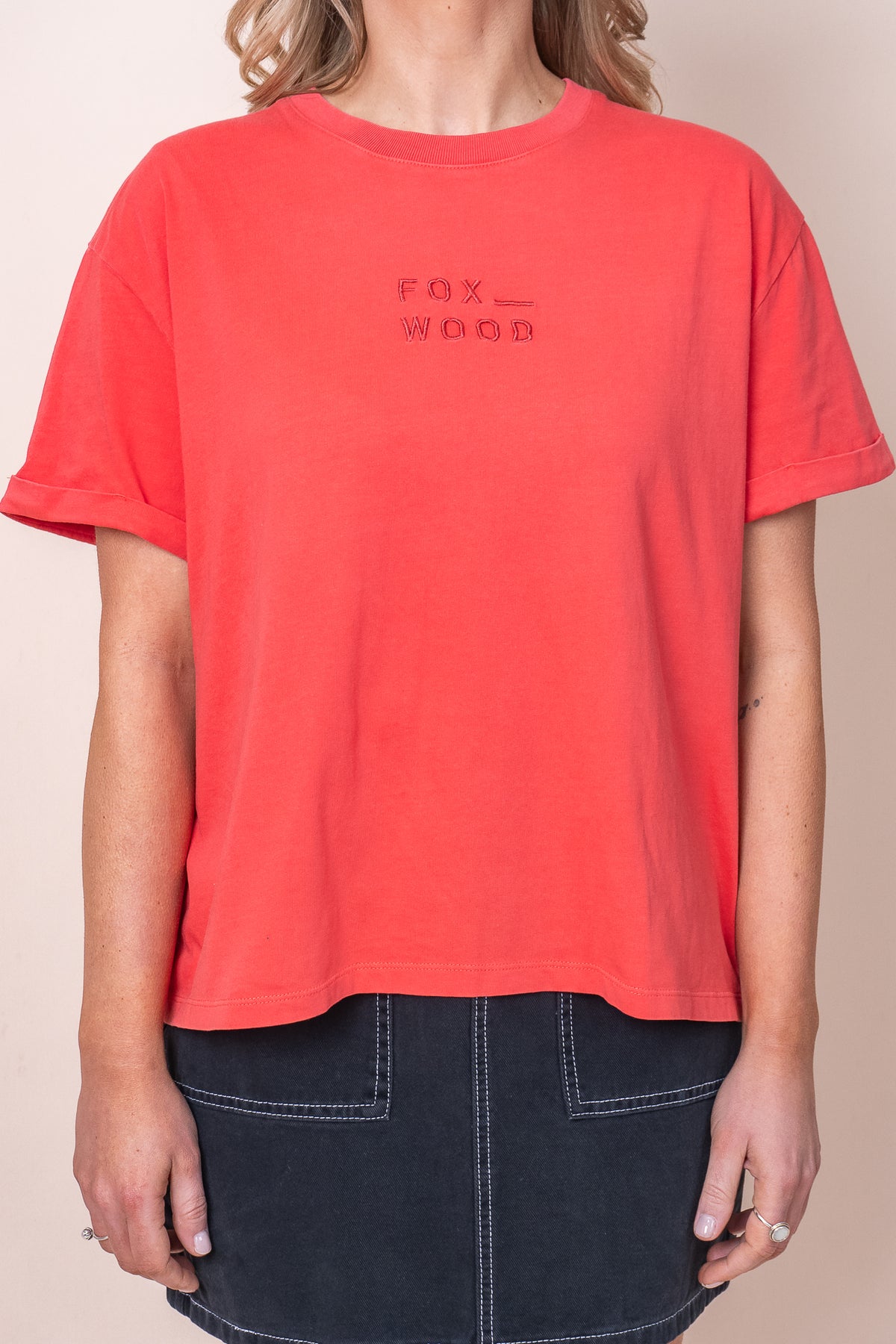 Huntleigh Oversized Tee in Cayenne - Foxwood