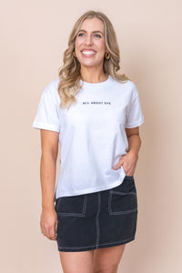 AAE Washed Tee in White - All About Eve