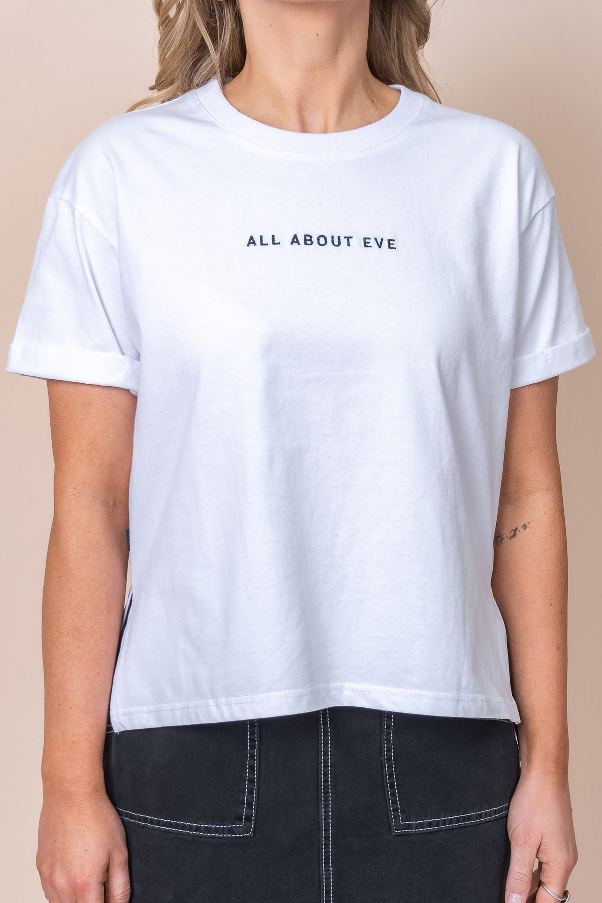 AAE Washed Tee in White - All About Eve