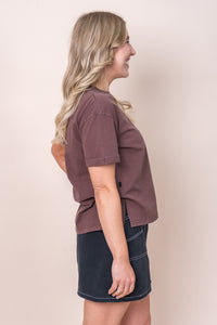 AAE Washed Tee in Brown - All About Eve