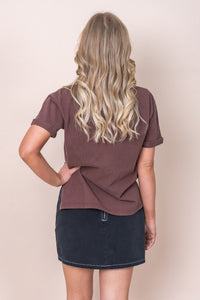 AAE Washed Tee in Brown - All About Eve