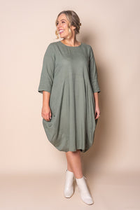 Teagan Tulip Dress in Khaki