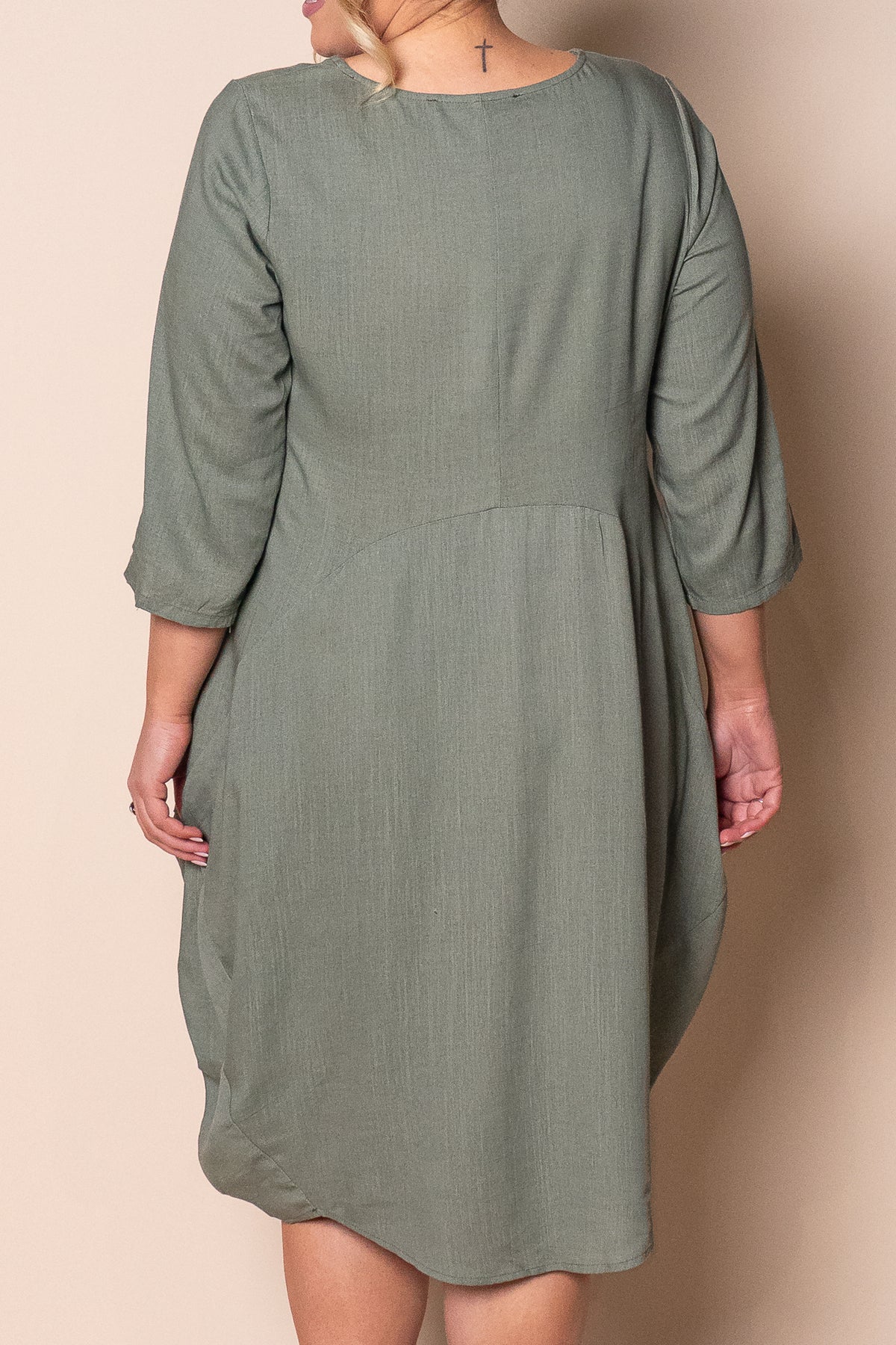 Teagan Tulip Dress in Khaki