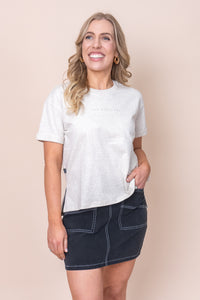 AAE Washed Tee in Oat - All About Eve