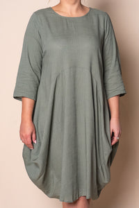 Teagan Tulip Dress in Khaki