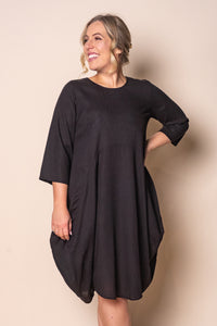 Teagan Tulip Dress in Black