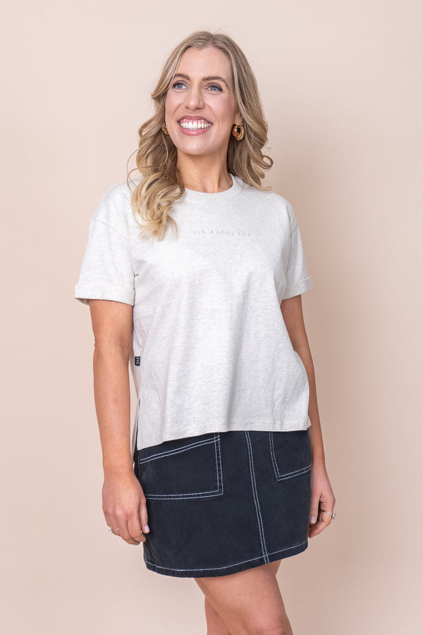 AAE Washed Tee in Oat - All About Eve