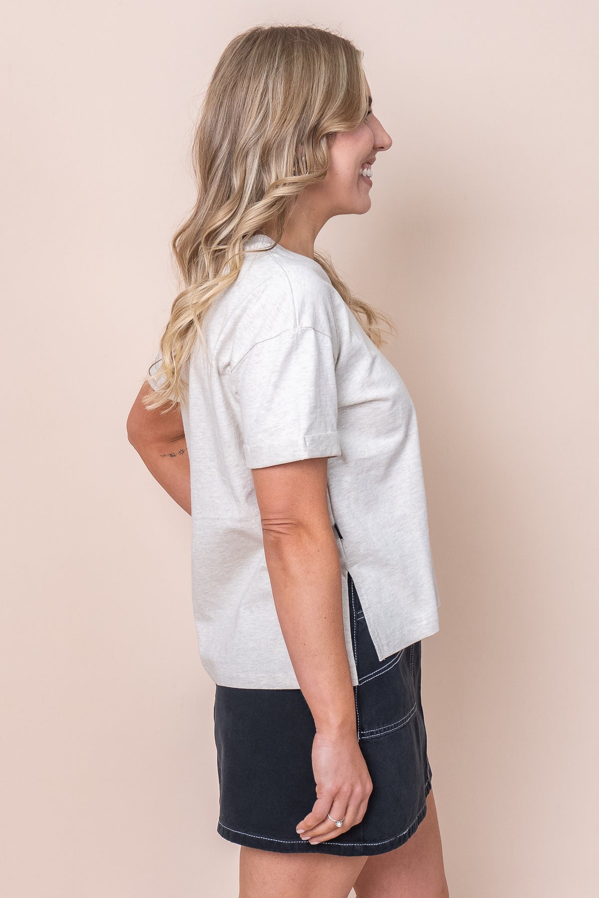 AAE Washed Tee in Oat - All About Eve