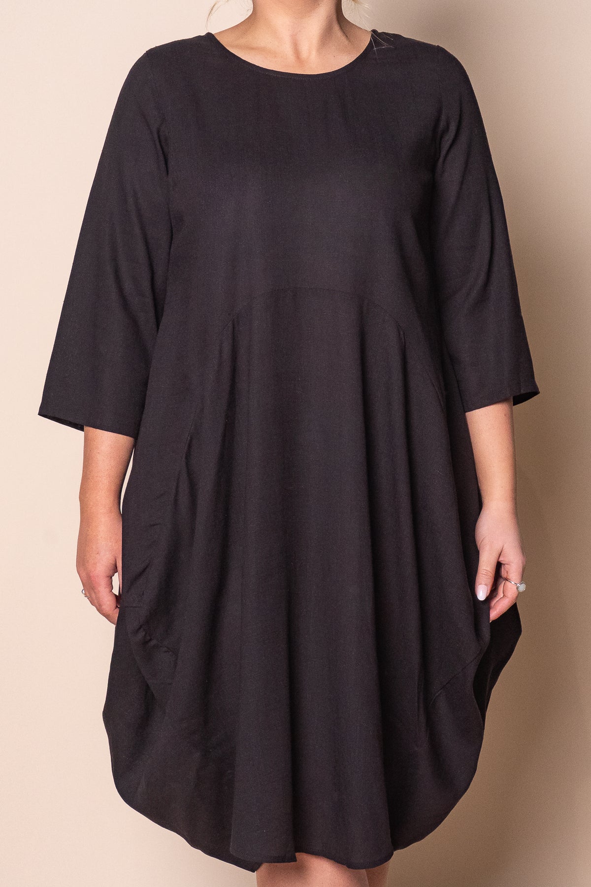 Teagan Tulip Dress in Black