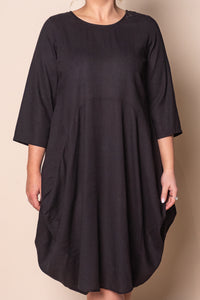 Teagan Tulip Dress in Black