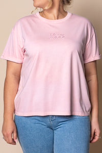 Huntleigh O/S Tee in Pale Pink - Foxwood