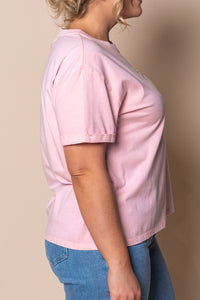 Huntleigh O/S Tee in Pale Pink - Foxwood