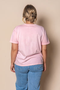 Huntleigh O/S Tee in Pale Pink - Foxwood