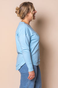 Simplified Metallic Crew in Light Blue/Lime - Foxwood