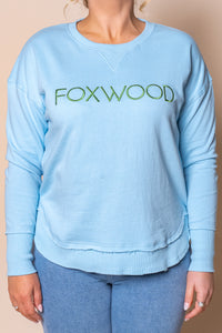 Simplified Metallic Crew in Light Blue/Lime - Foxwood